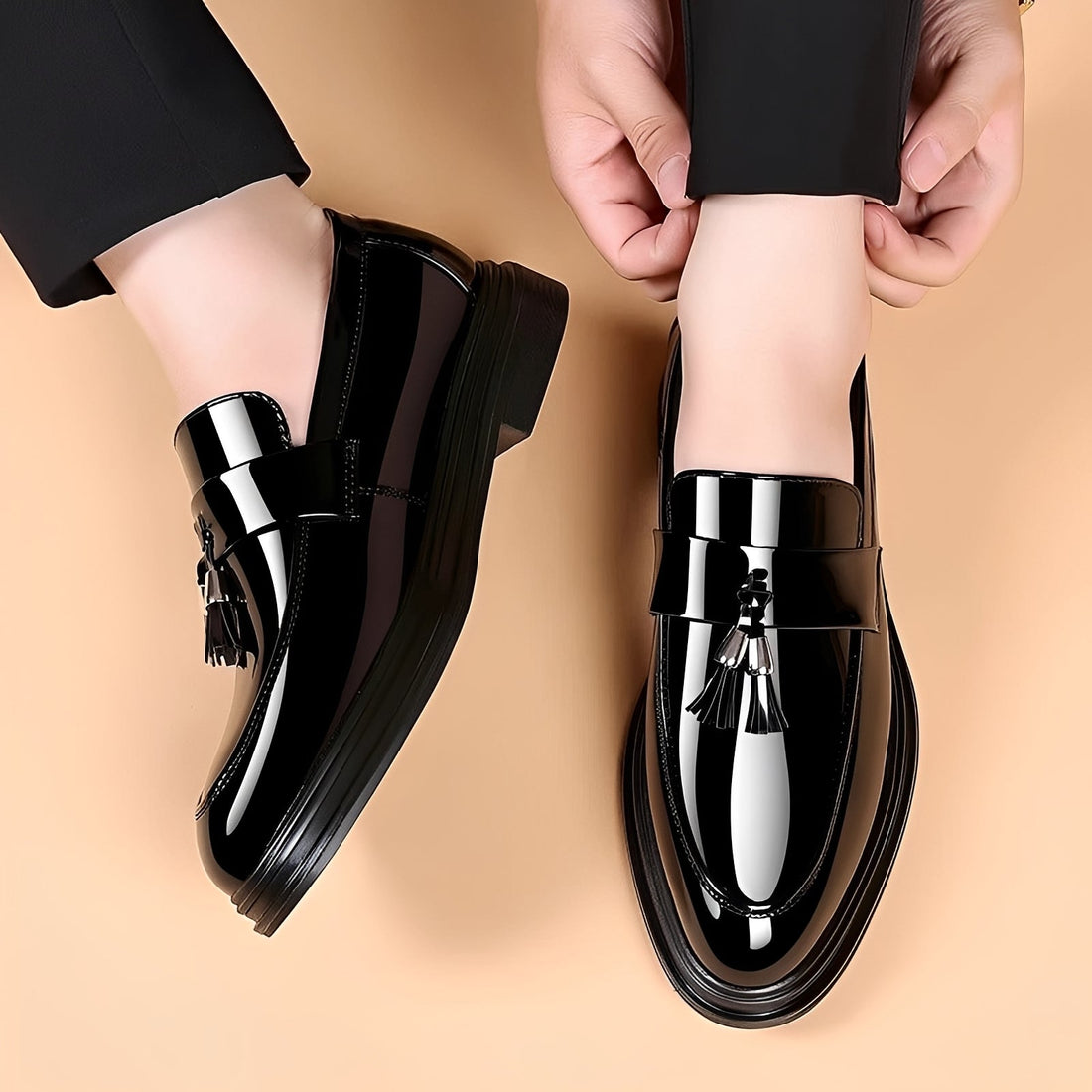 Jeevan - Zapatos formales con suelas de goma suave