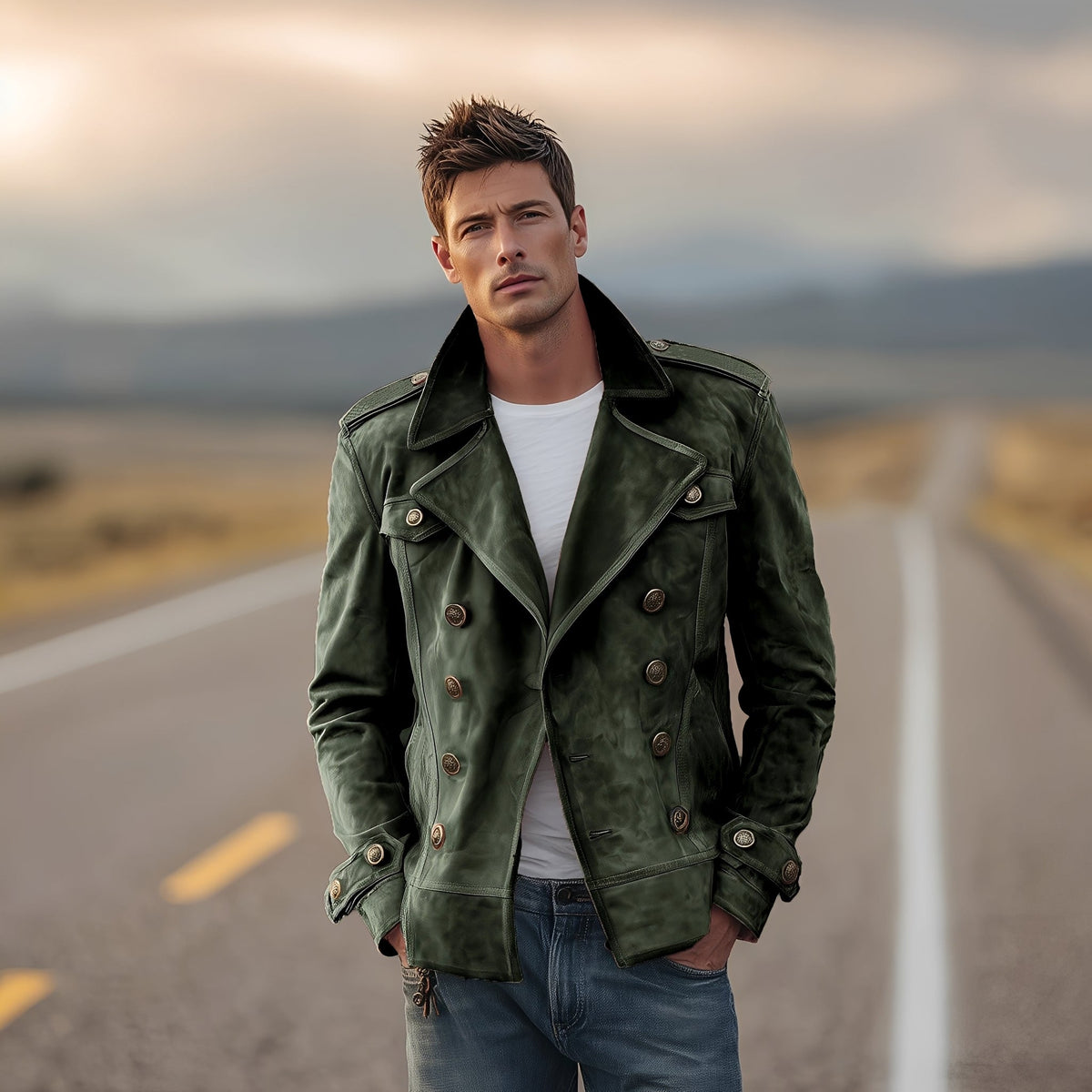 Marv - Chaqueta Elegante de Doble Botonadura