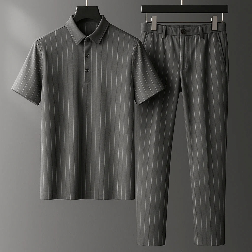 Donny - Conjunto Polo a Rayas Casual