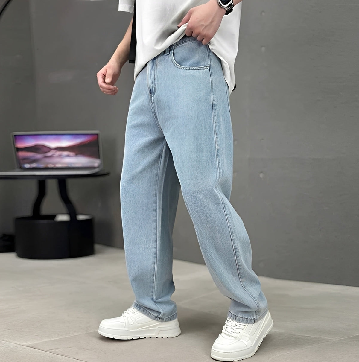 Garza - Jeans Casuales de Pierna Recta