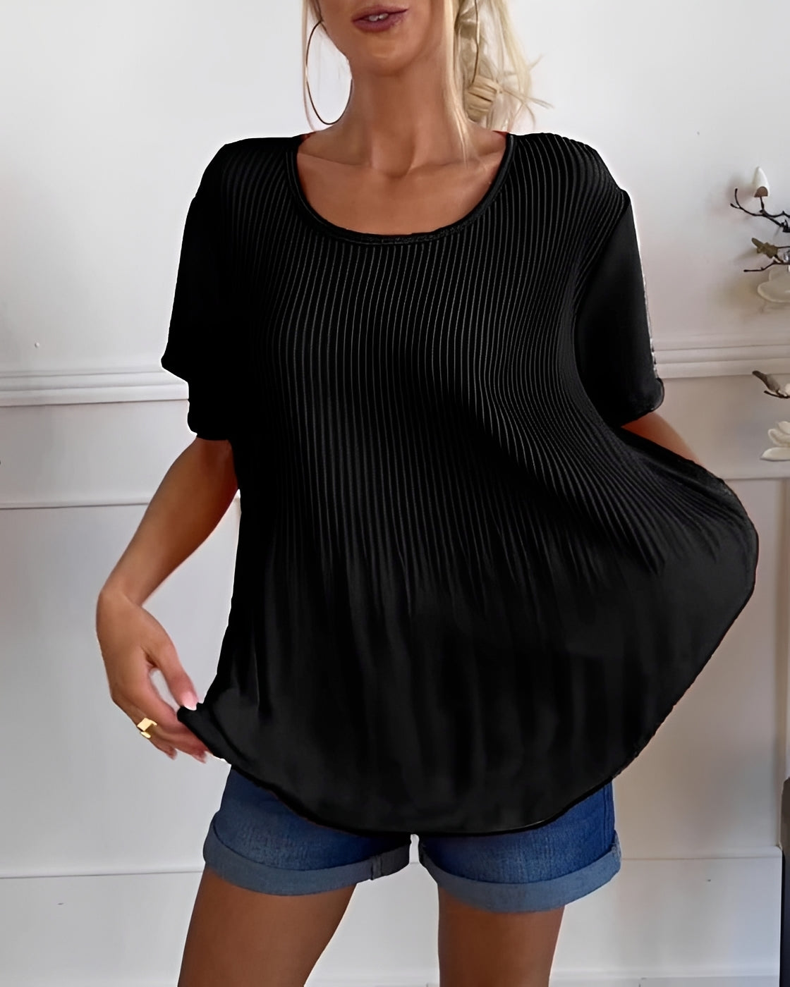 Faye - Blusa Plisada Casual