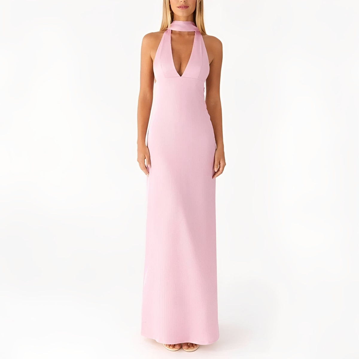 Amelie - Vestido Maxi con Cuello Halter