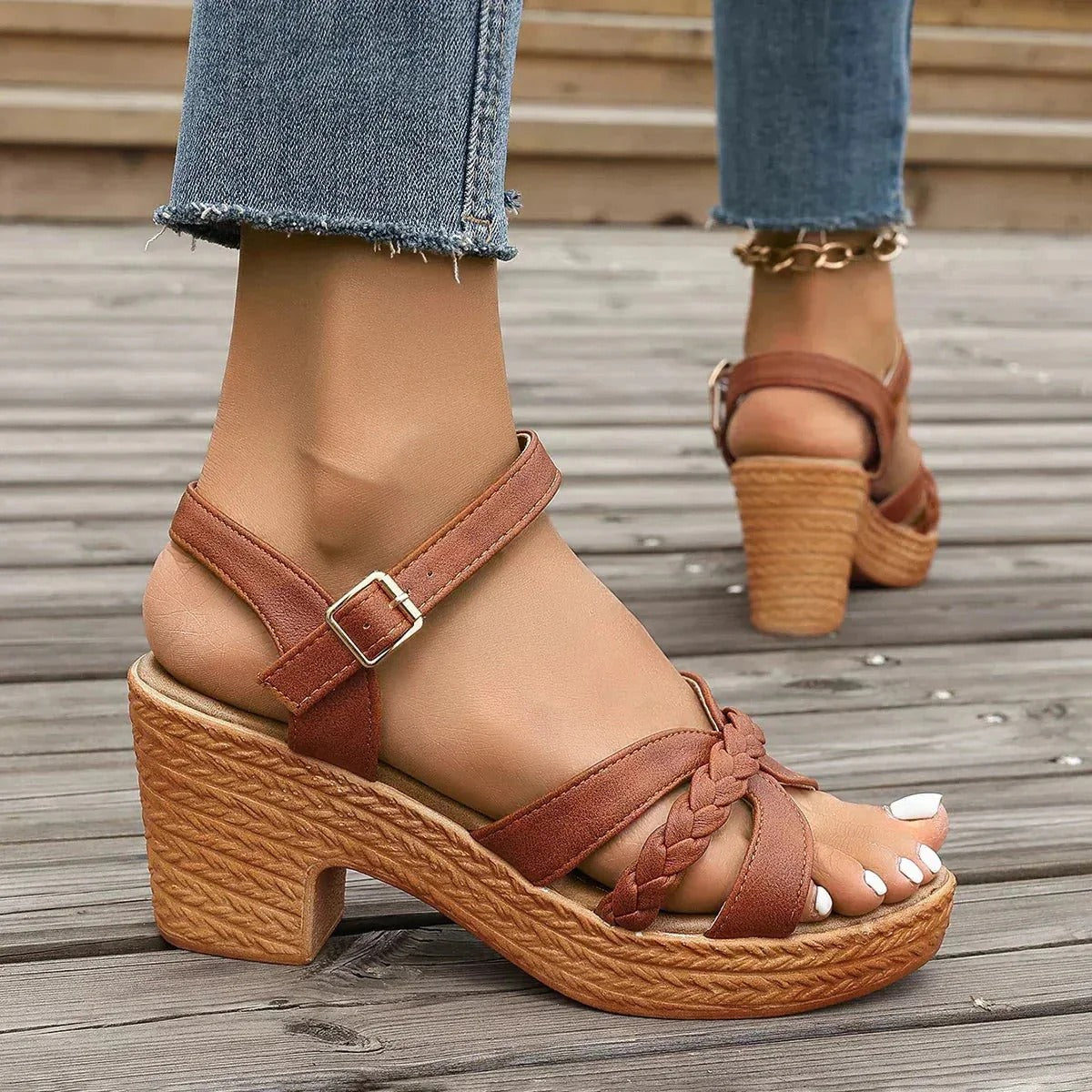 Ffion - Sandalias Gruesas y Estilosas