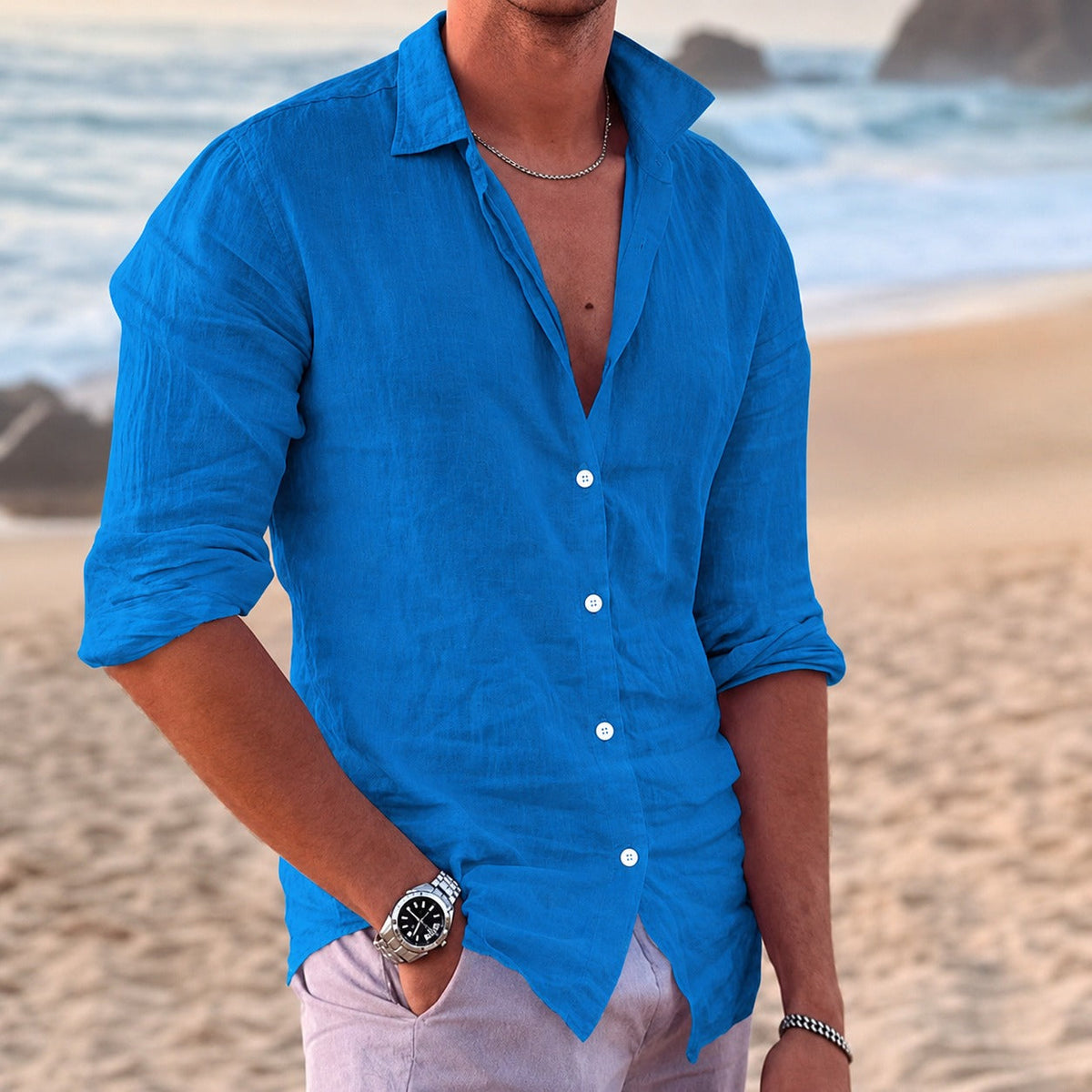 Anthony - Camisa de Manga Larga Relajada