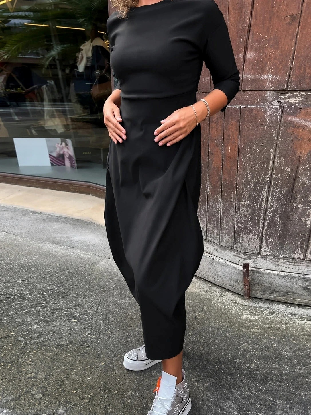 Elsie - Vestido Casual de Manga Larga