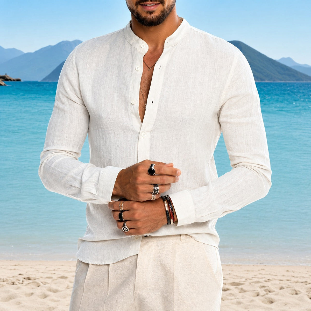 Clarke - Camisa de Manga Larga Relajada