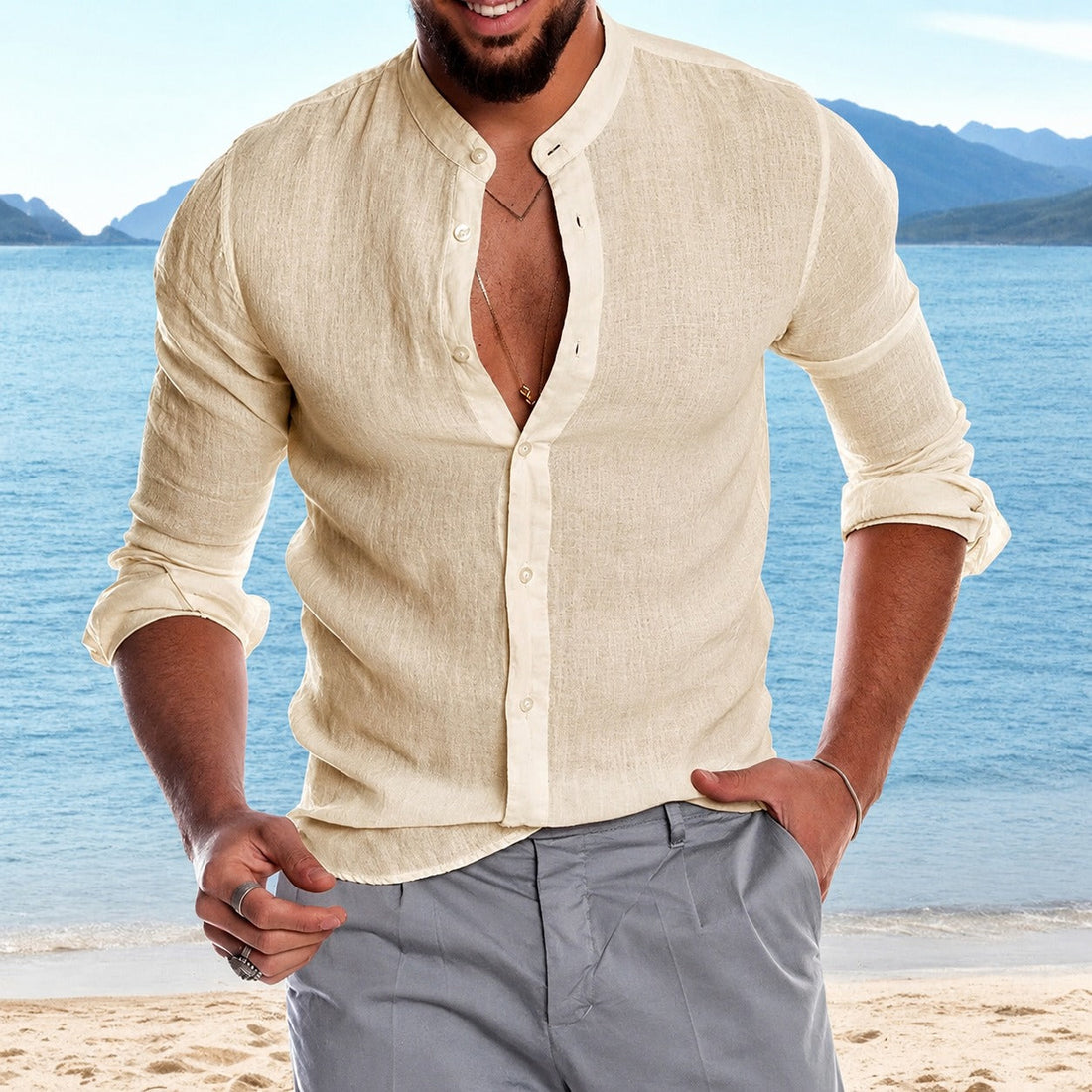 Clarke - Camisa de Manga Larga Relajada
