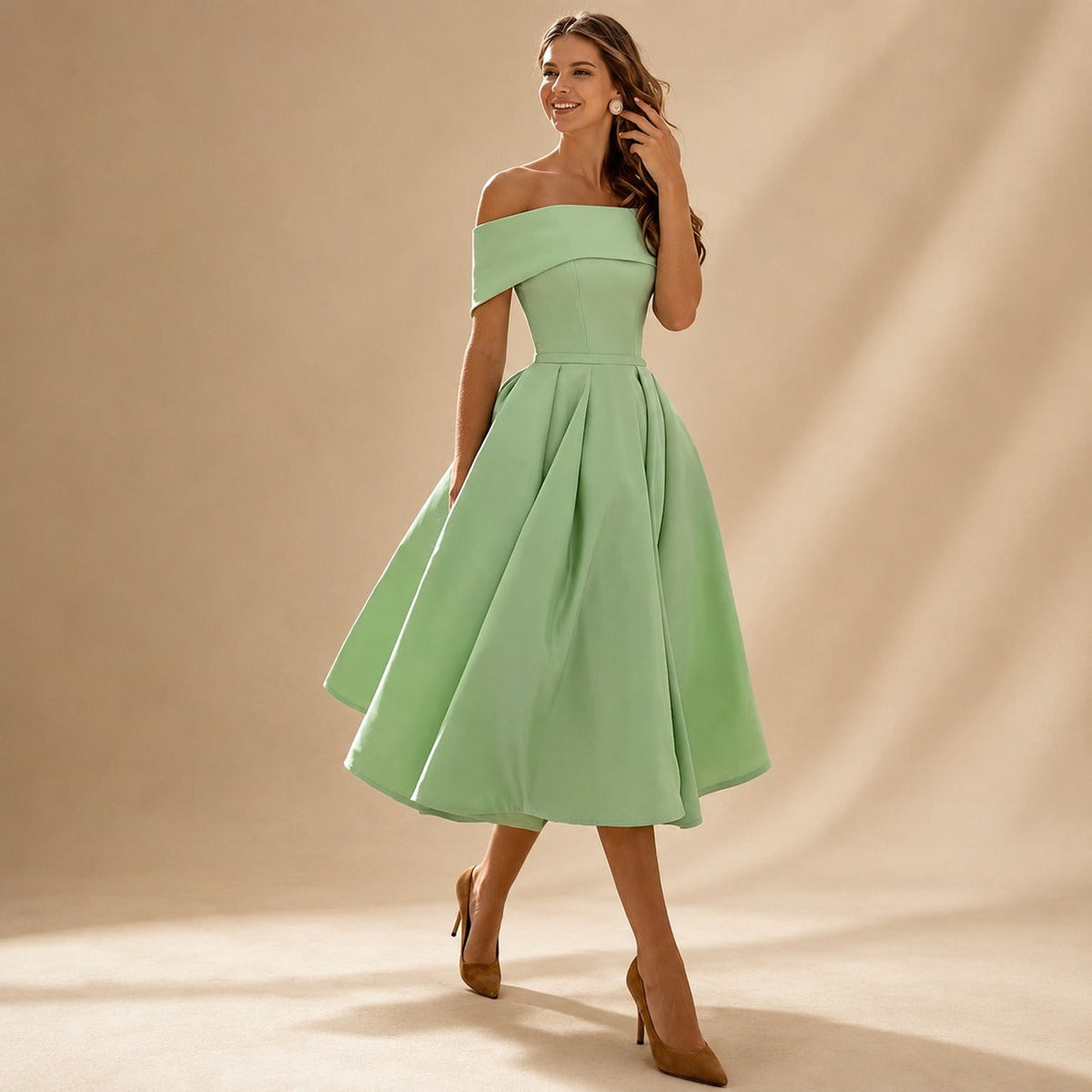 Erika - Vestido elegante de un solo hombro