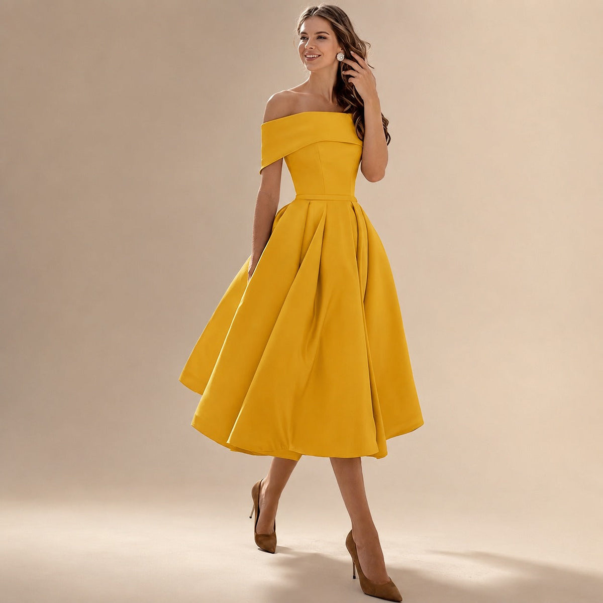 Erika - Vestido elegante de un solo hombro