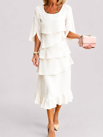 Elisa - Vestido Elegante con Capas