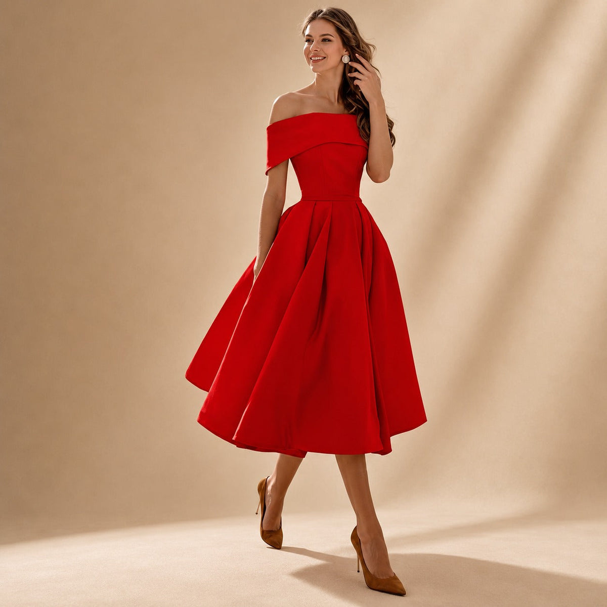 Erika - Vestido elegante de un solo hombro