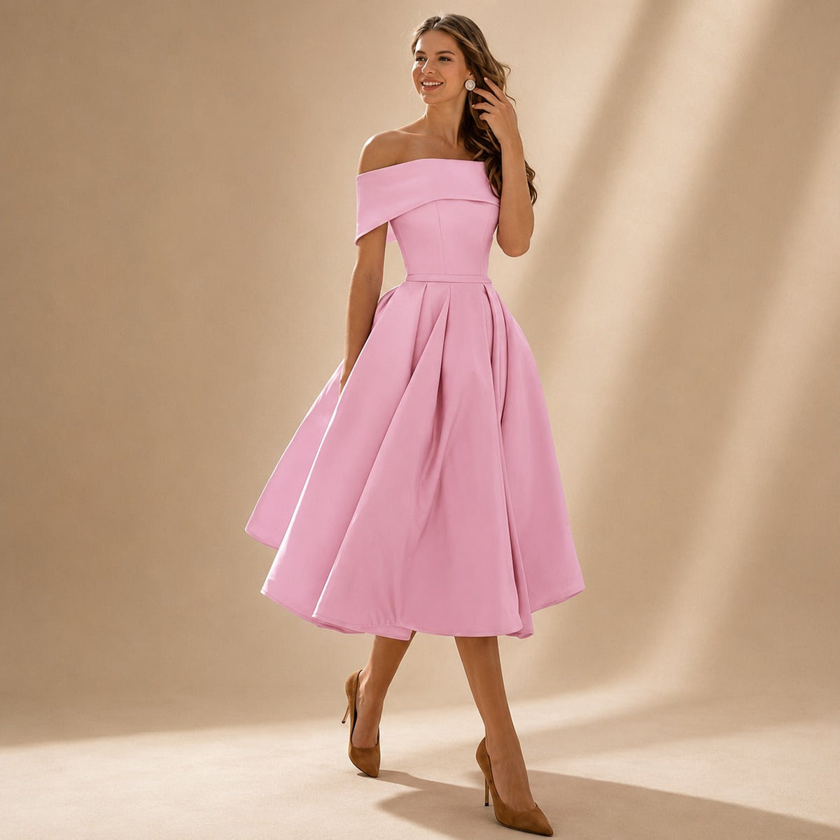 Erika - Vestido elegante de un solo hombro