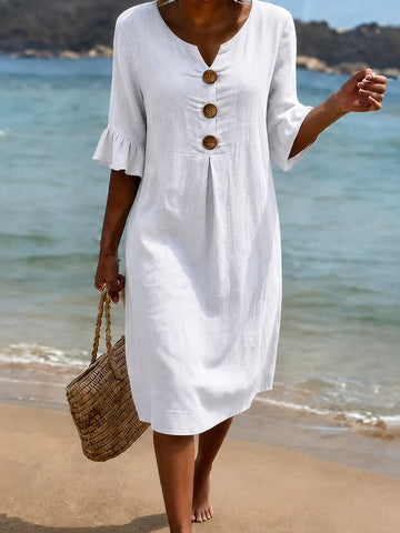 Deborah - Vestido Estiloso con Mangas con Volantes
