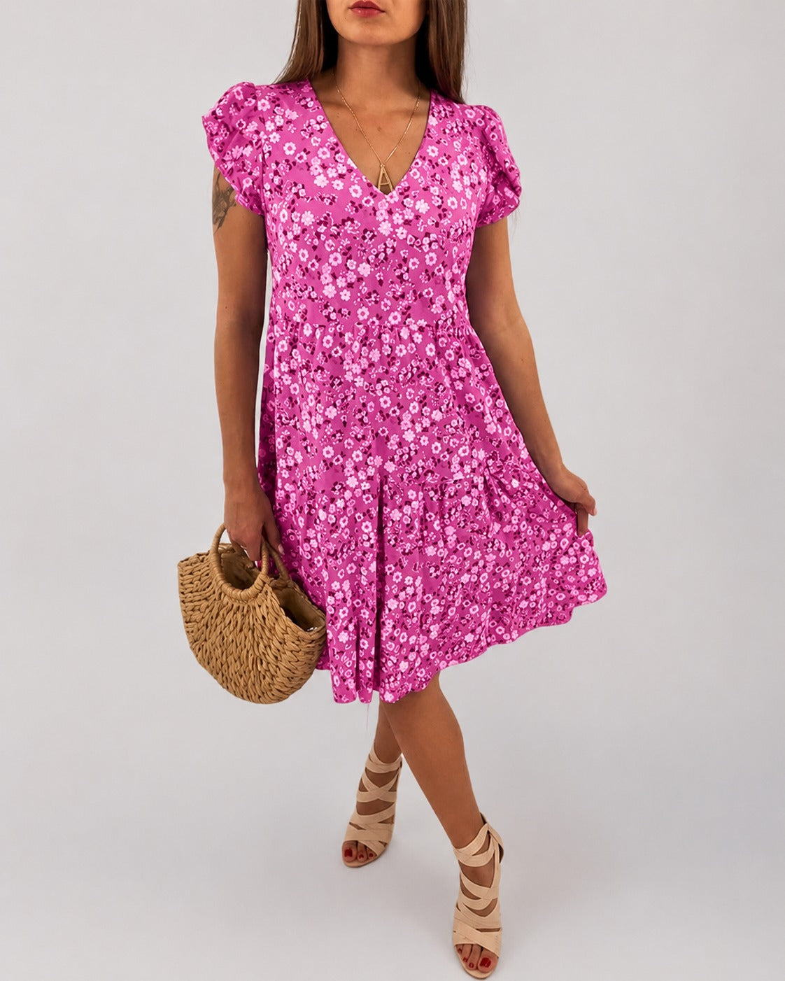 Gwen - Vestido Midi Floral Casual