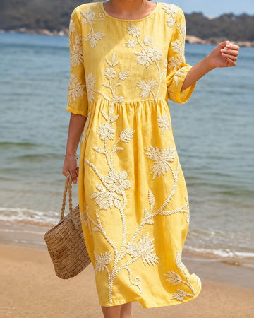 Teresa - Vestido Midi Bordado Estiloso