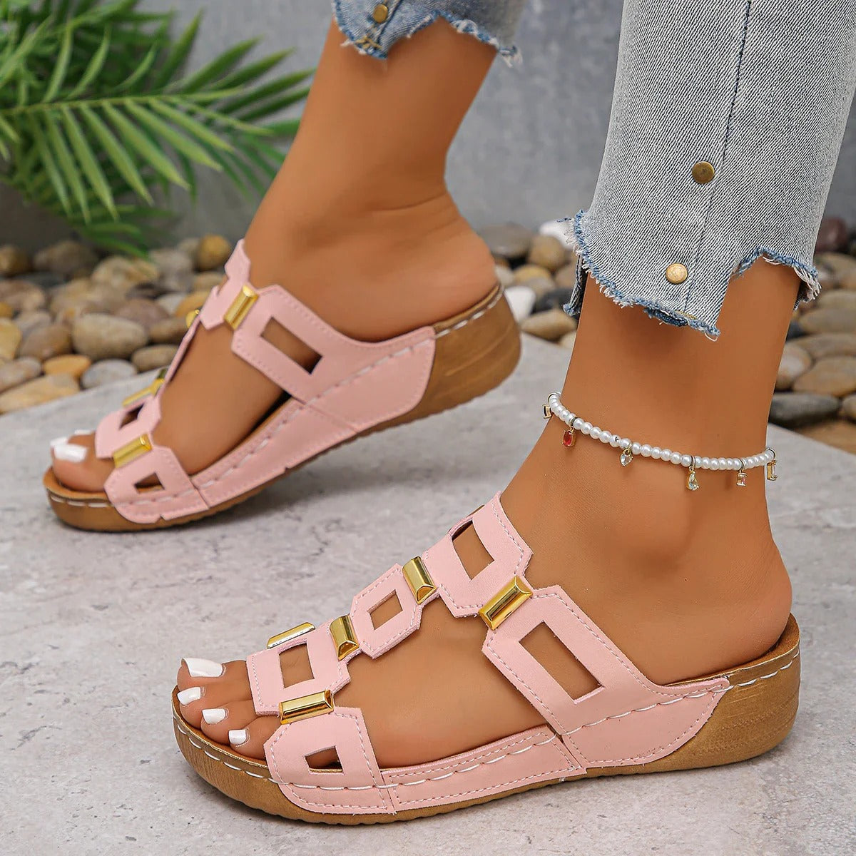 Victoria - Sandalias de Cuña Elegantes