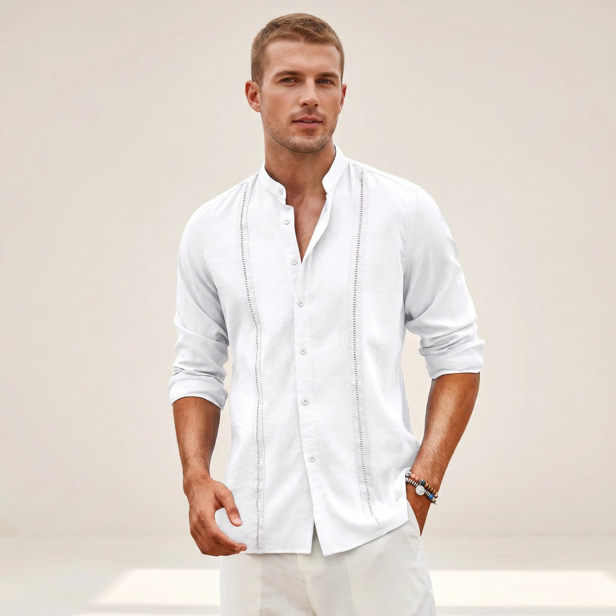 Olivier - Camisa Elegante Bordada