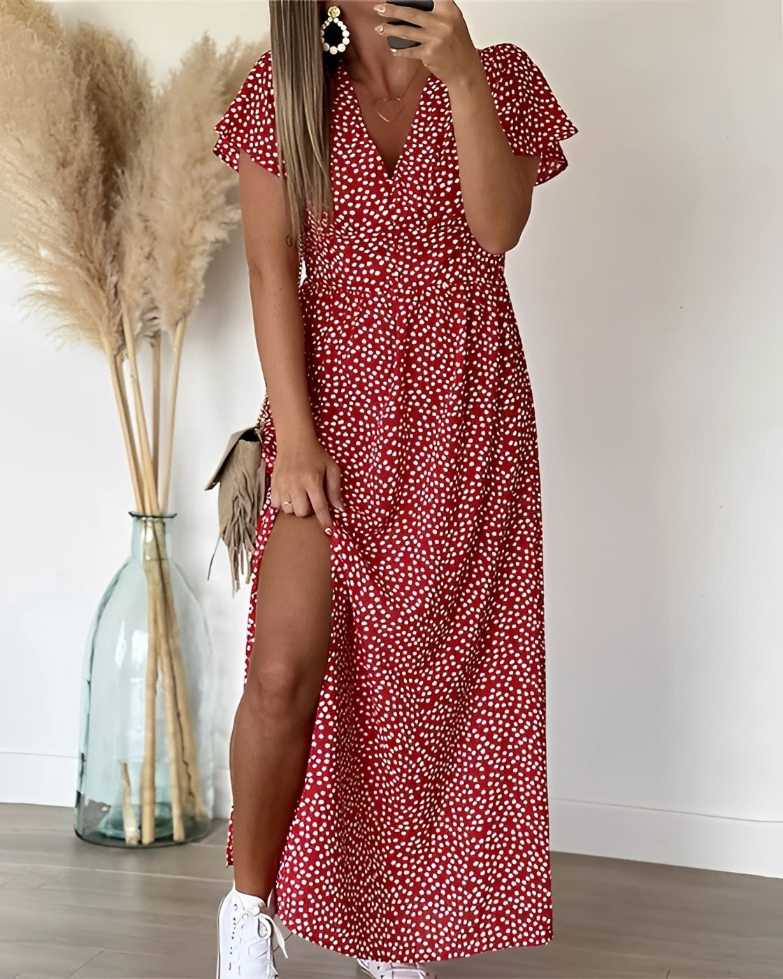 Tina - Vestido Elegante con Abertura