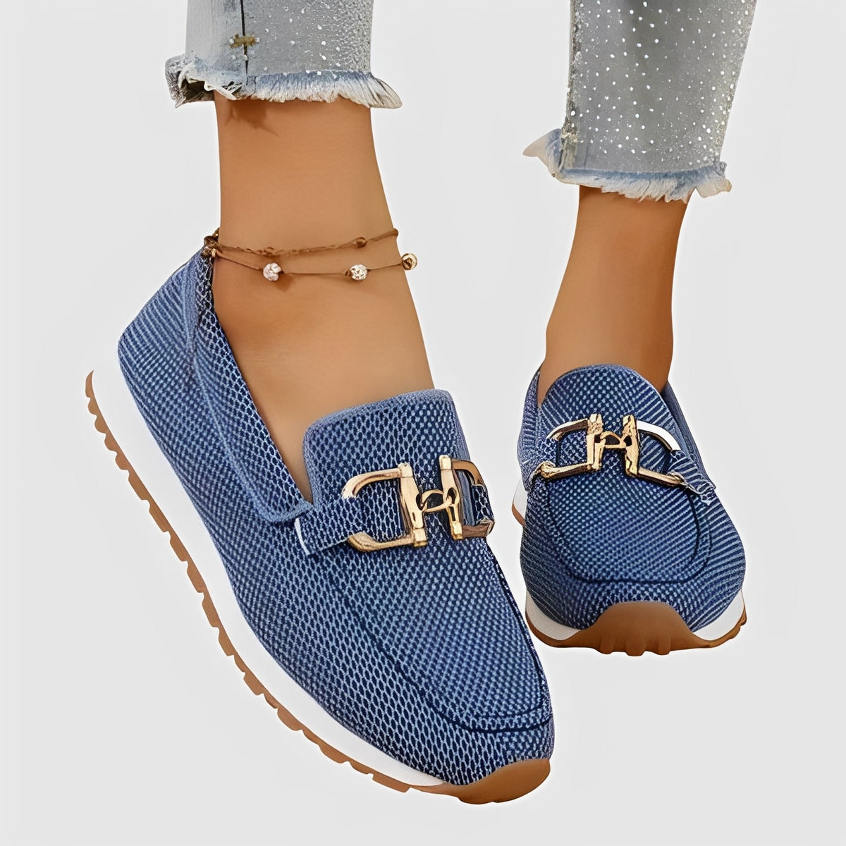 Elle - Mocasines Casuales con Hebilla