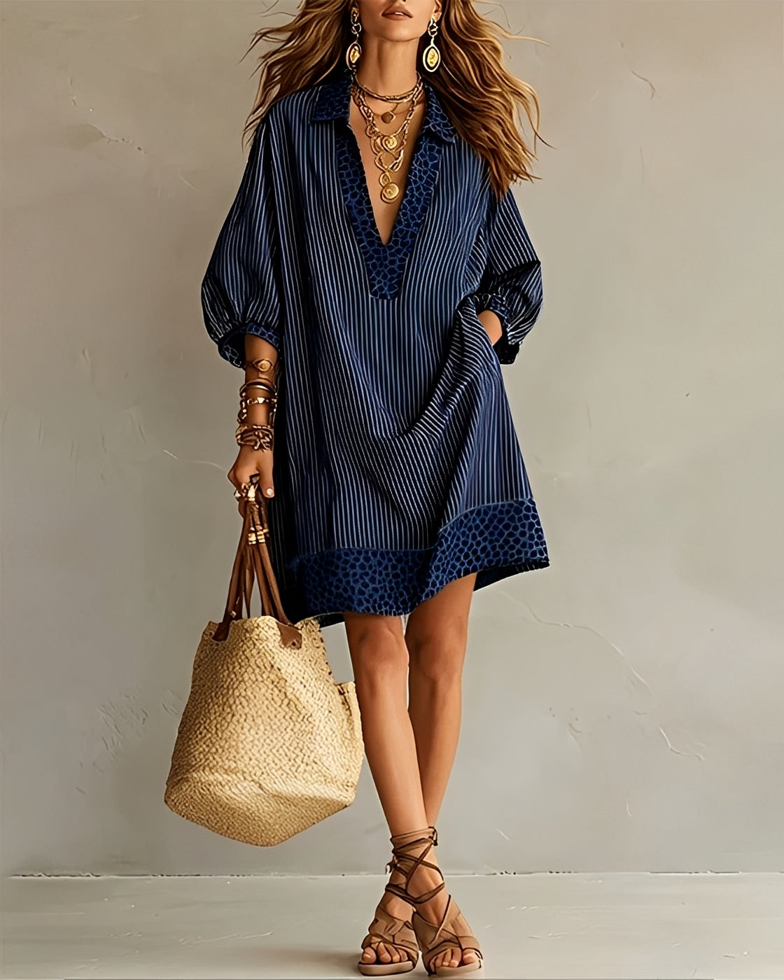 Abbie - Vestido Elegante con Panel Suelto
