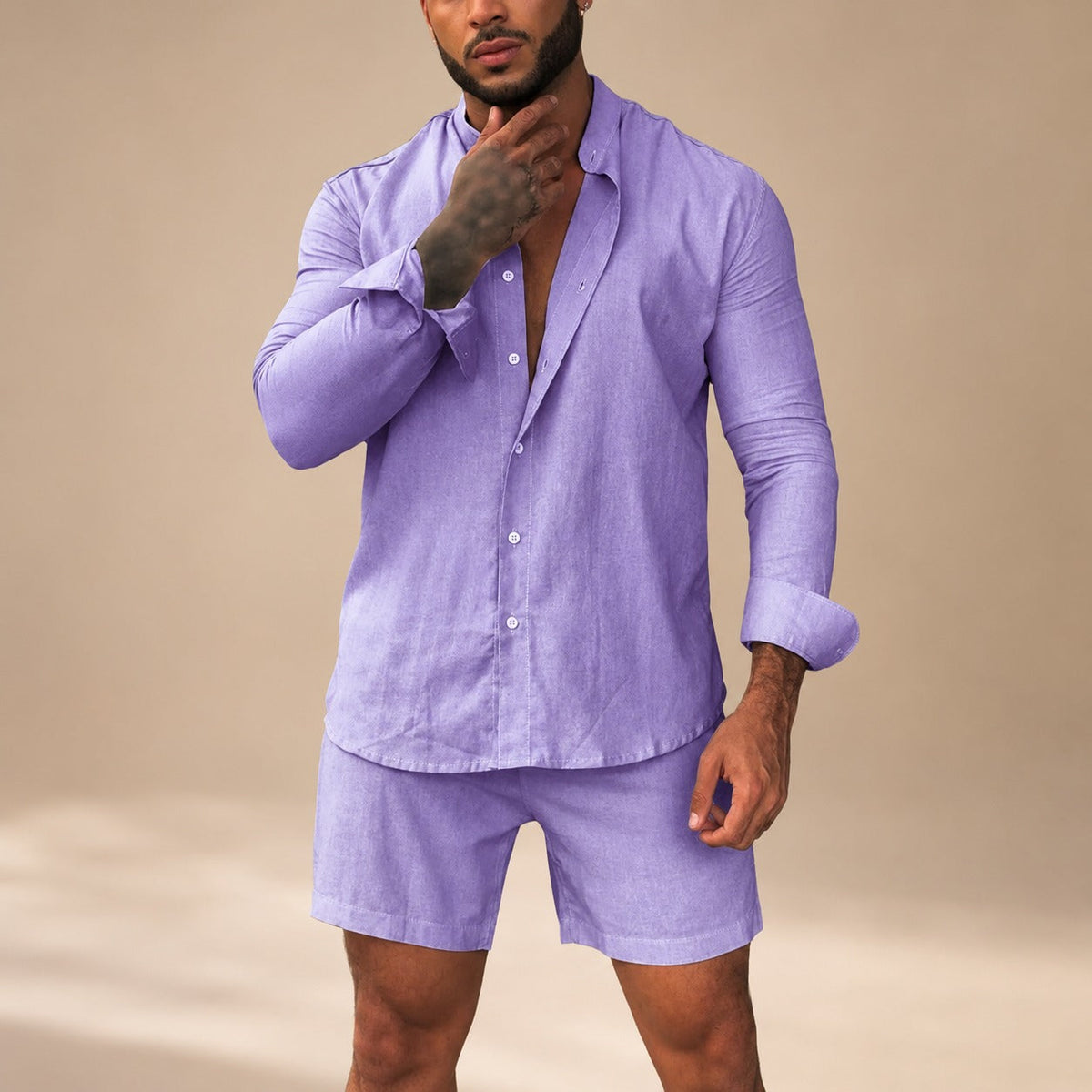 Diego - Conjunto de Camisa y Pantalones Cortos Relajado