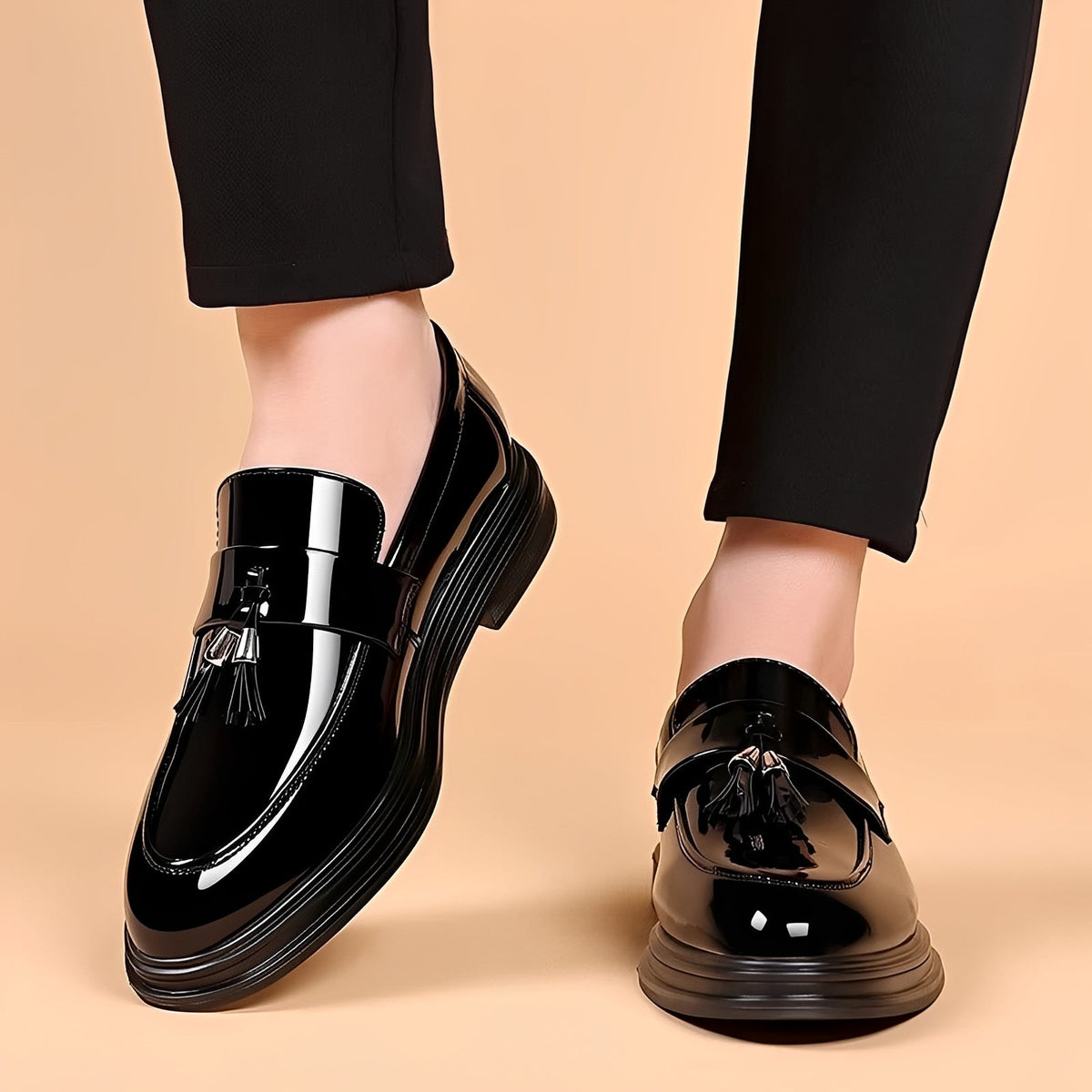 Jeevan - Zapatos formales con suelas de goma suave