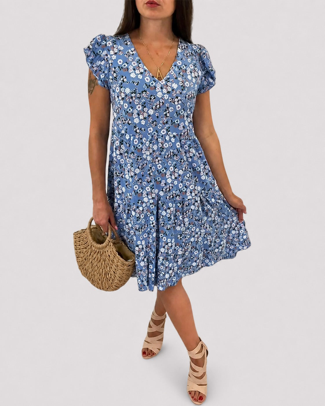 Gwen - Vestido Midi Floral Casual