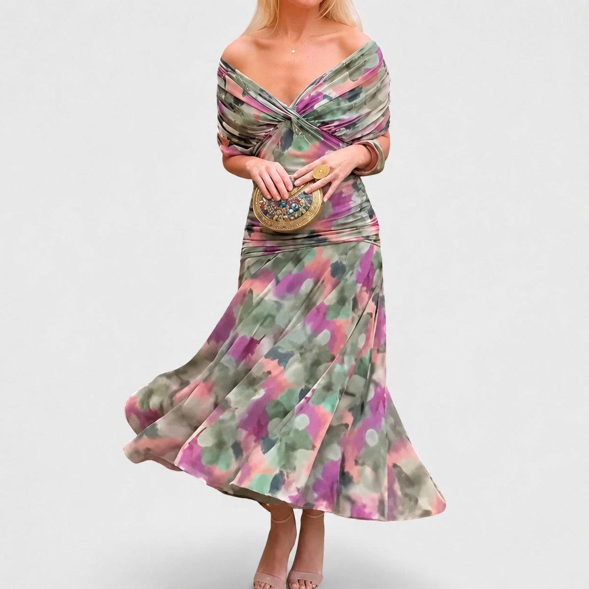 Bernice - Vestido Maxi Elegante Fruncido