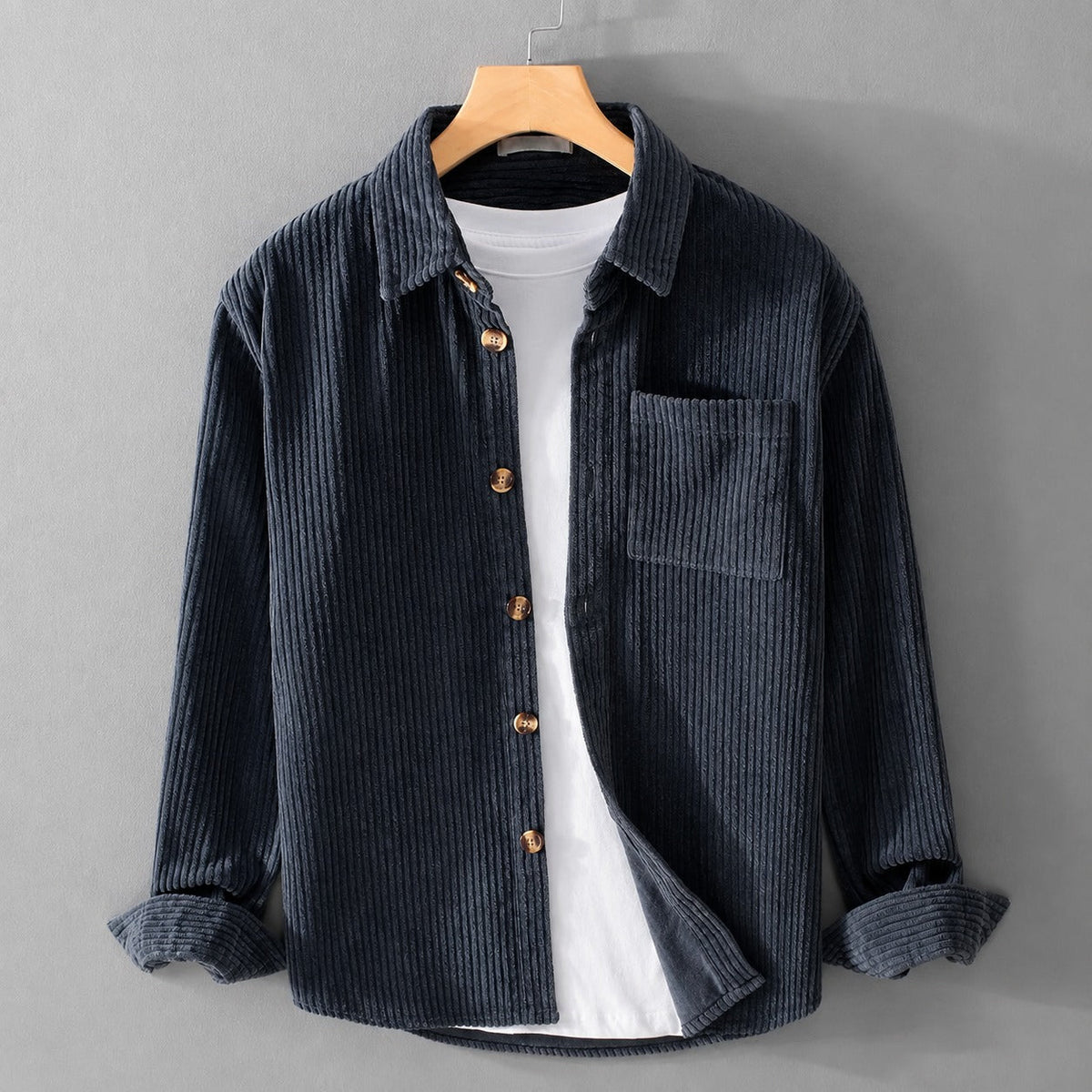 Ronald - Camisa sencilla con bolsillo para hombres