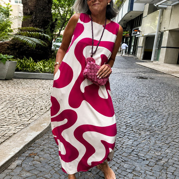 Taylor - Vestido Sin Mangas con Estampado Geométrico Elegante