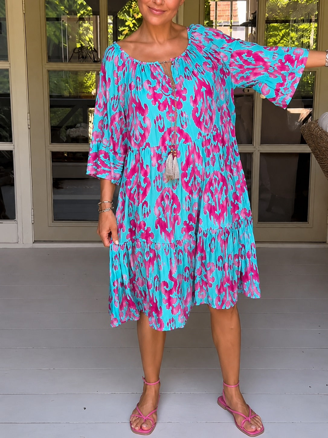 Jamie - Vestido Suelto con Mangas de Campana