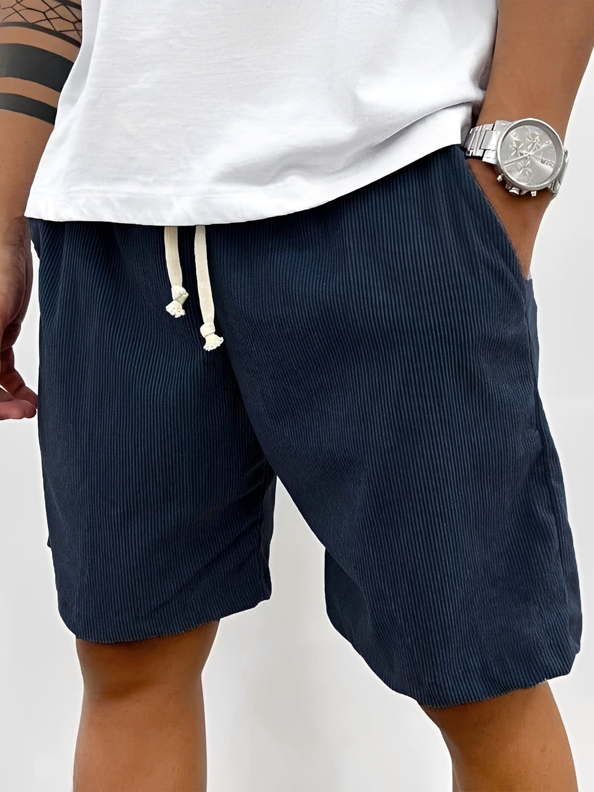 Roger - Pantalones Cortos con Cordón Casual