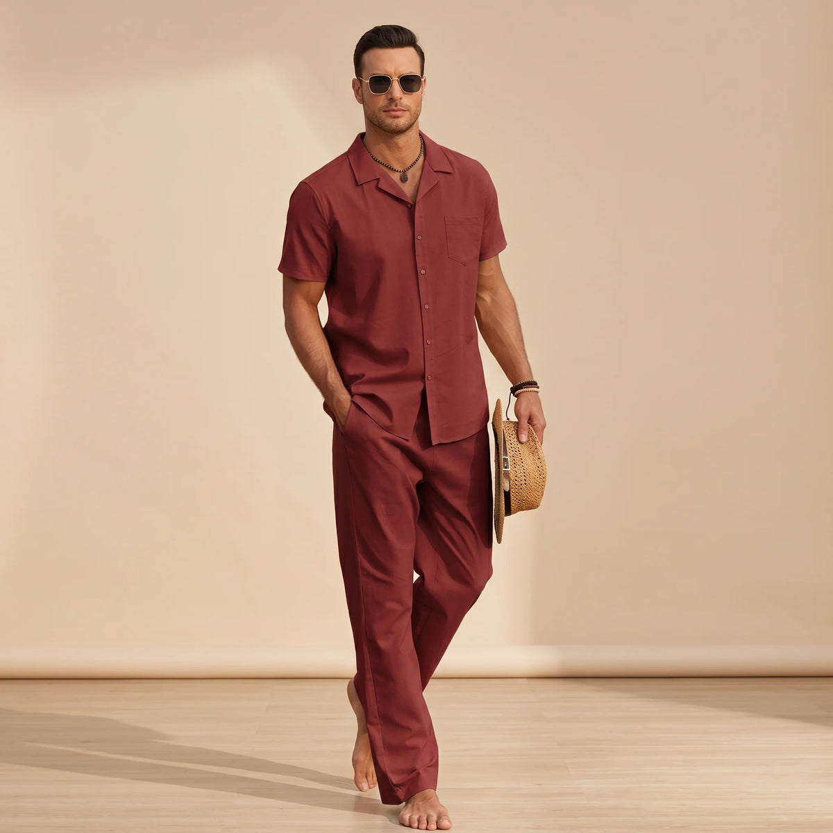 Hampton - Conjunto de Camisa Relajada y Cómoda