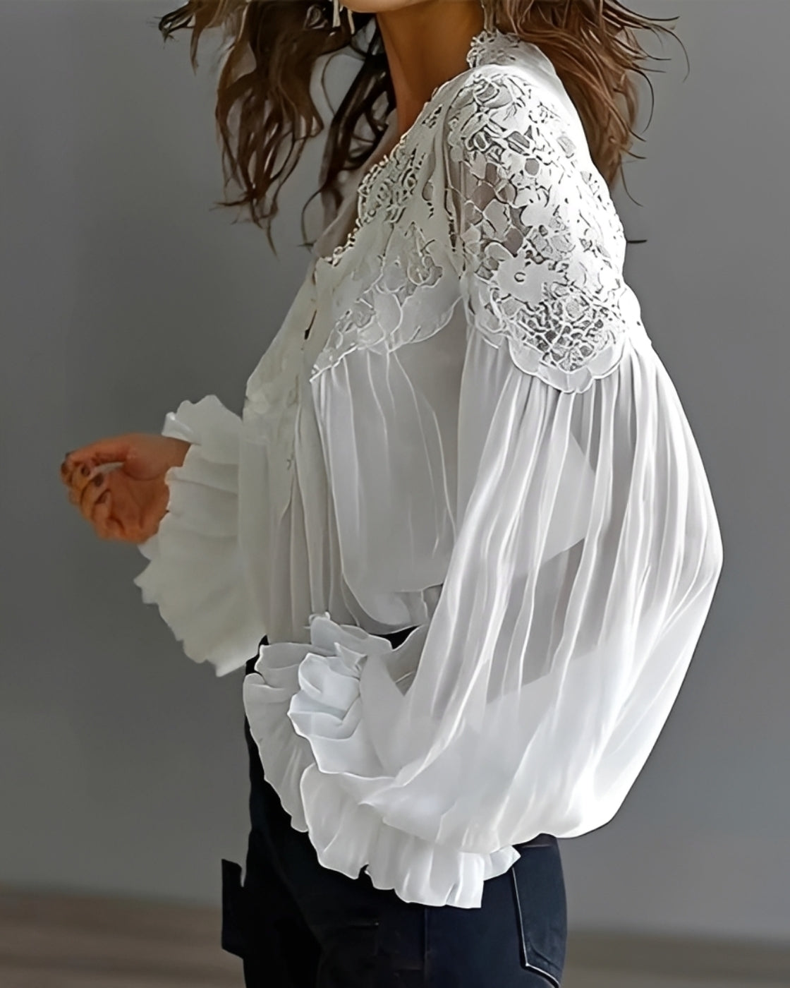 Kim - Blusa Elegante con Cuello en V