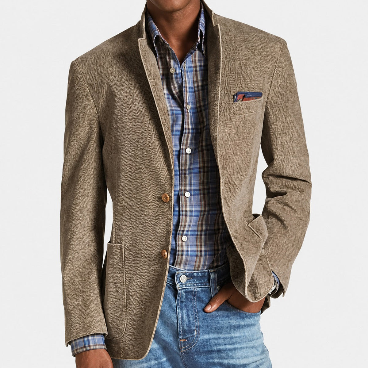 Marco - Blazer Retro de Una Sola Botonadura