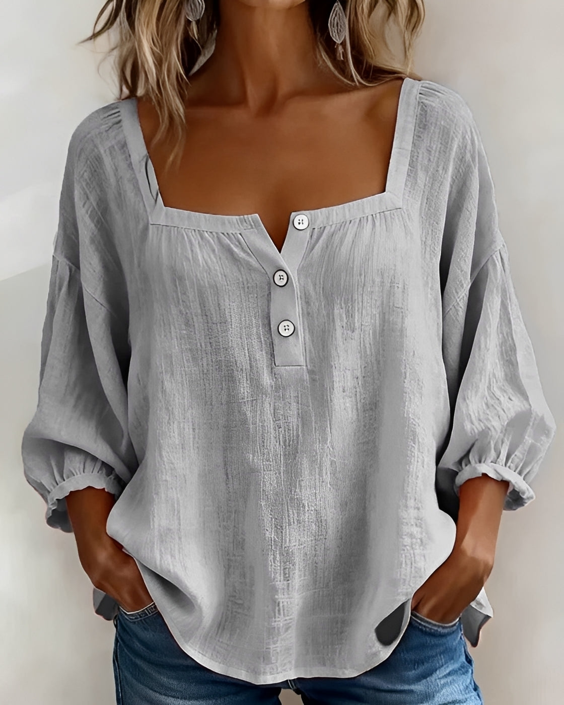 Corey - Blusa Casual de Manga Larga