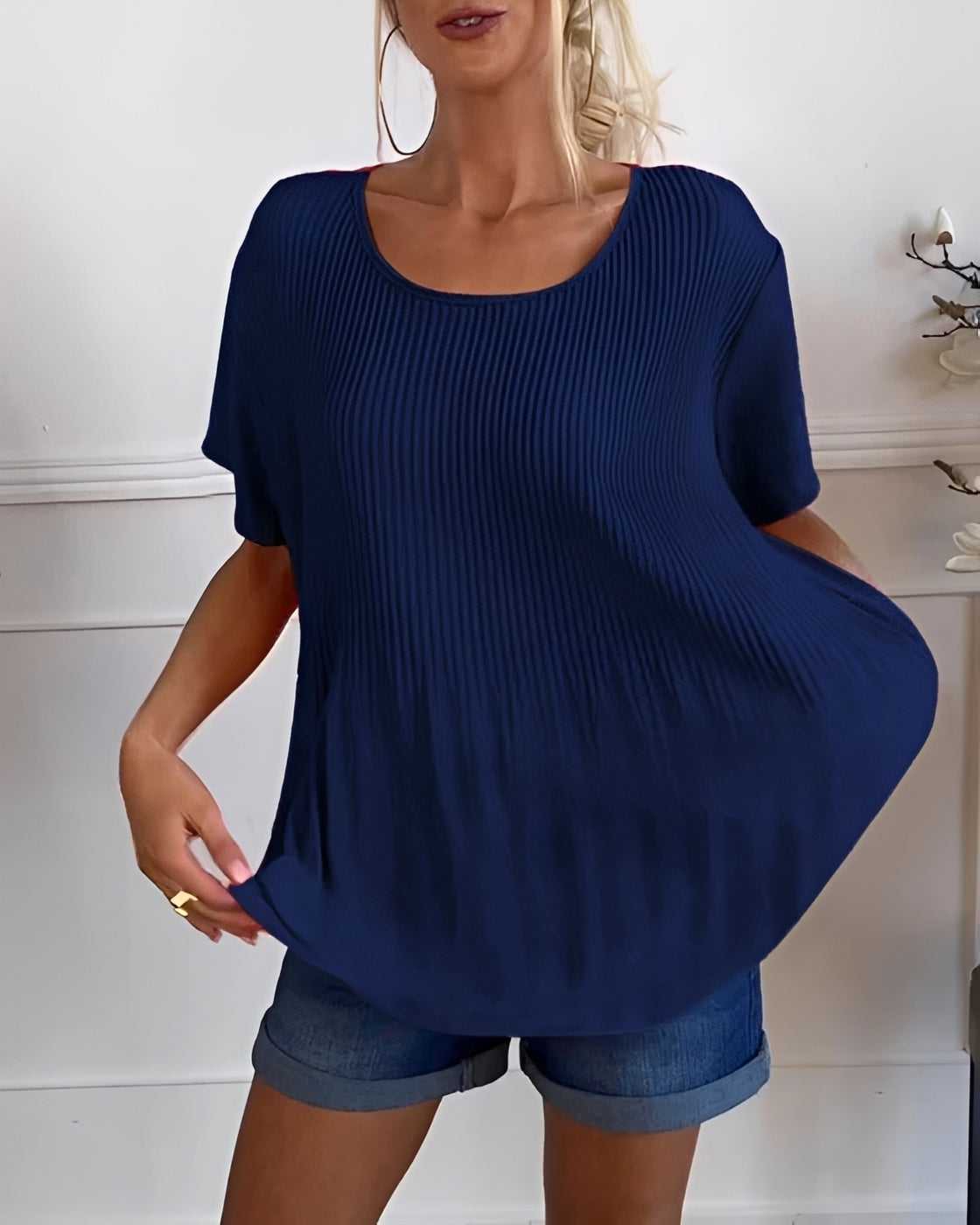 Faye - Blusa Plisada Casual