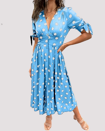 Nicole - Vestido de Lunares Elegante