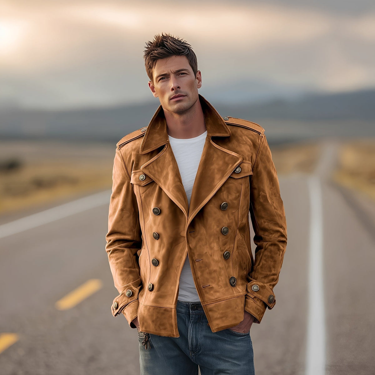Marv - Chaqueta Elegante de Doble Botonadura