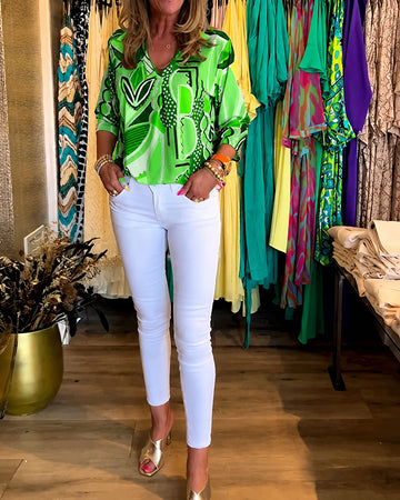 Chaya - Blusa Elegante de Manga Larga y Suelta