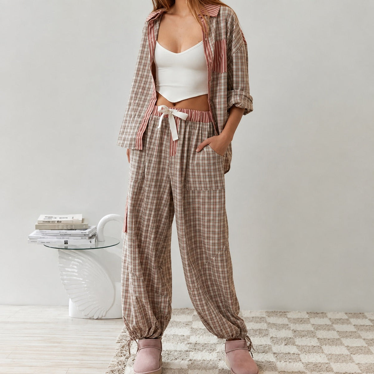 Elena - Pijama casual de dos piezas