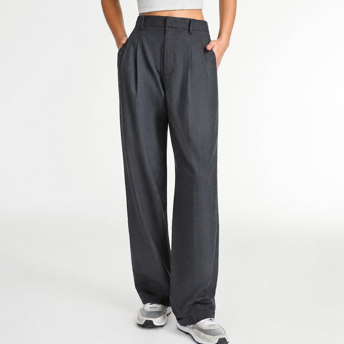 Amira - Pantalones de traje holgados de pierna recta