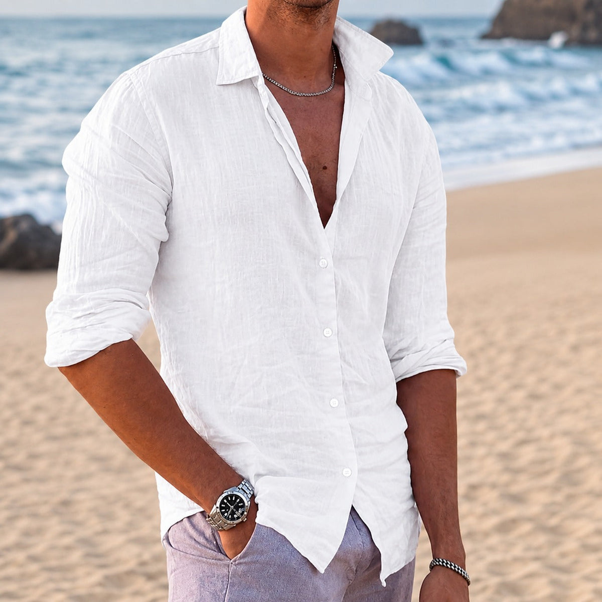 Anthony - Camisa de Manga Larga Relajada