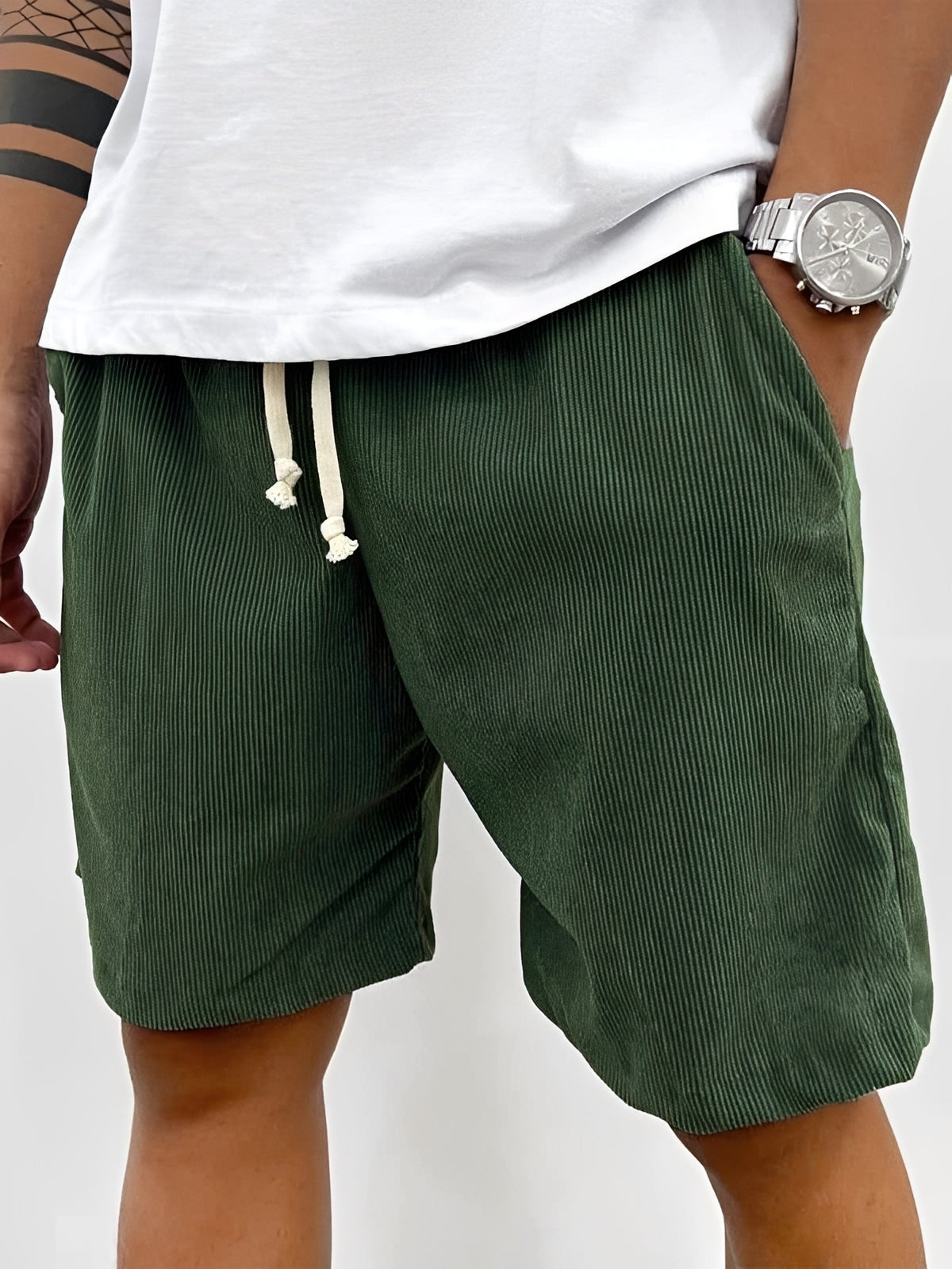 Roger - Pantalones Cortos con Cordón Casual