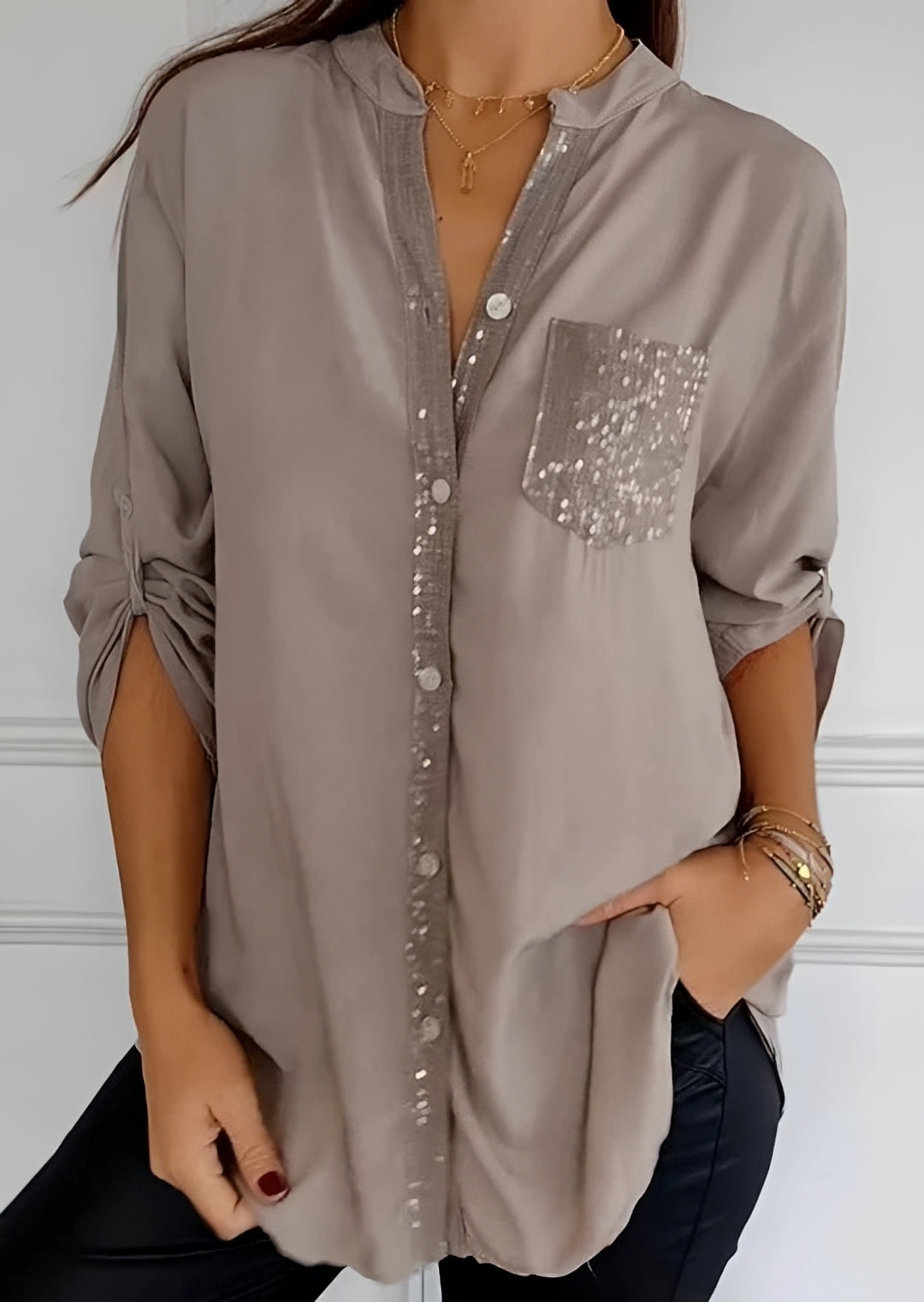 Xanthe - Top de Lentejuelas Elegante