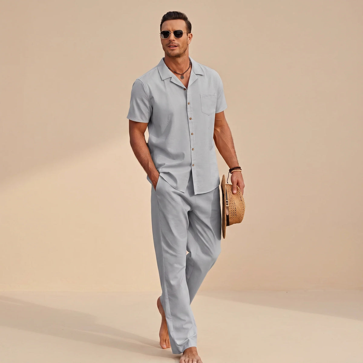 Hampton - Conjunto de Camisa Relajada y Cómoda