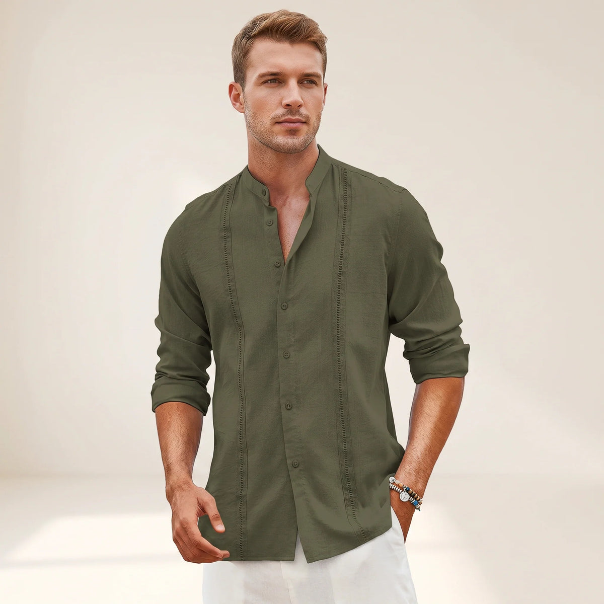 Olivier - Camisa Elegante Bordada