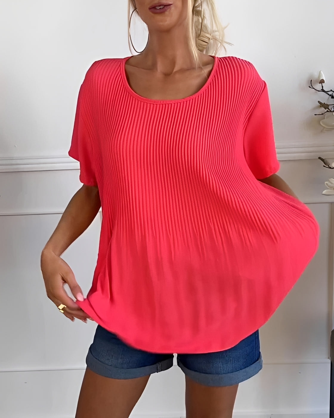 Faye - Blusa Plisada Casual