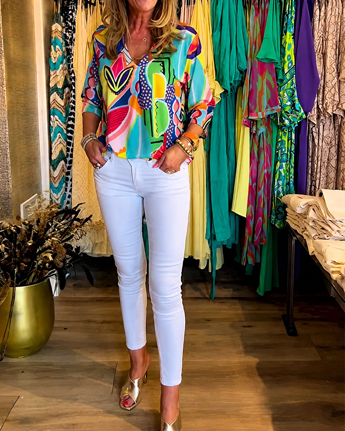 Chaya - Blusa Elegante de Manga Larga y Suelta