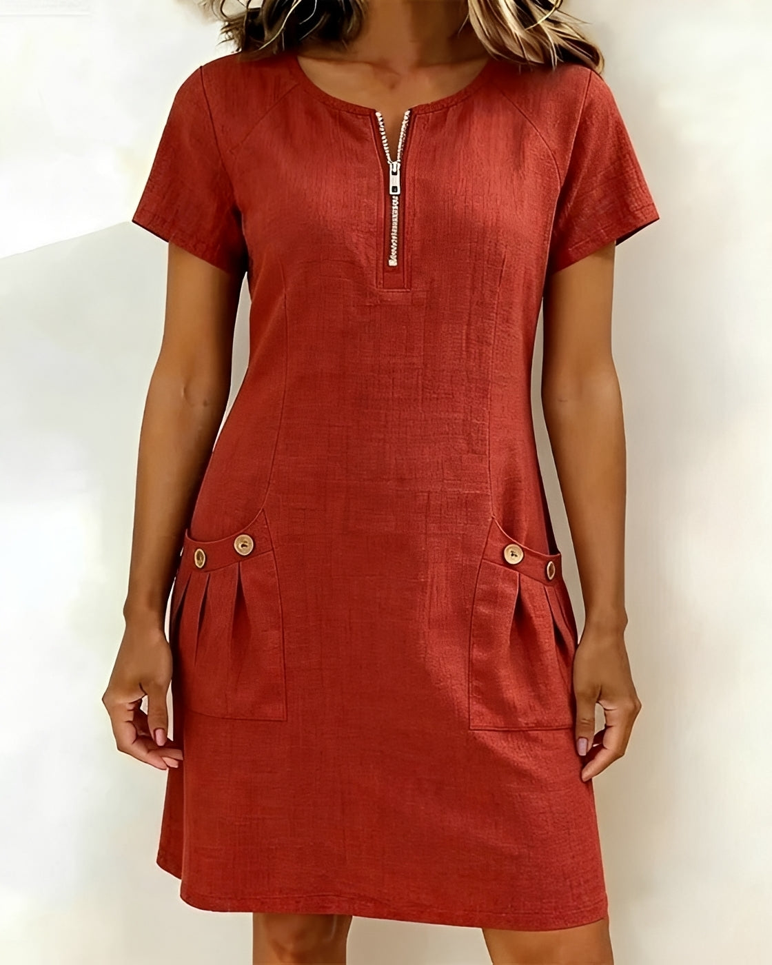 Ciara - Mini Vestido con Bolsillos Elegante